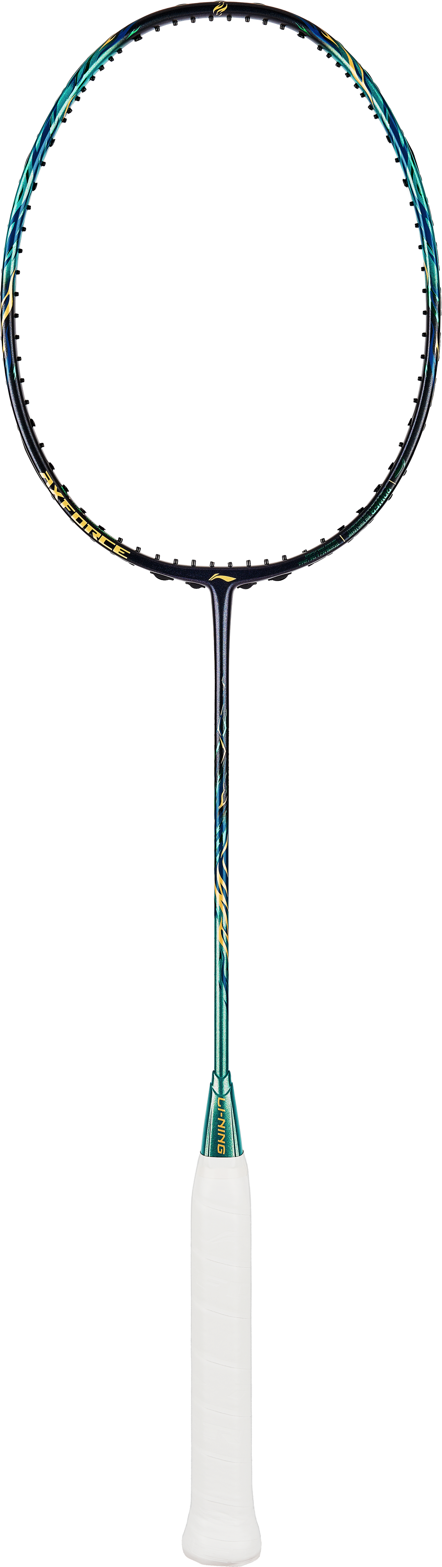 Badmintonschläger AXFORCE 100 II (3U) schwarz/grün unbespannt - AYPV039-3