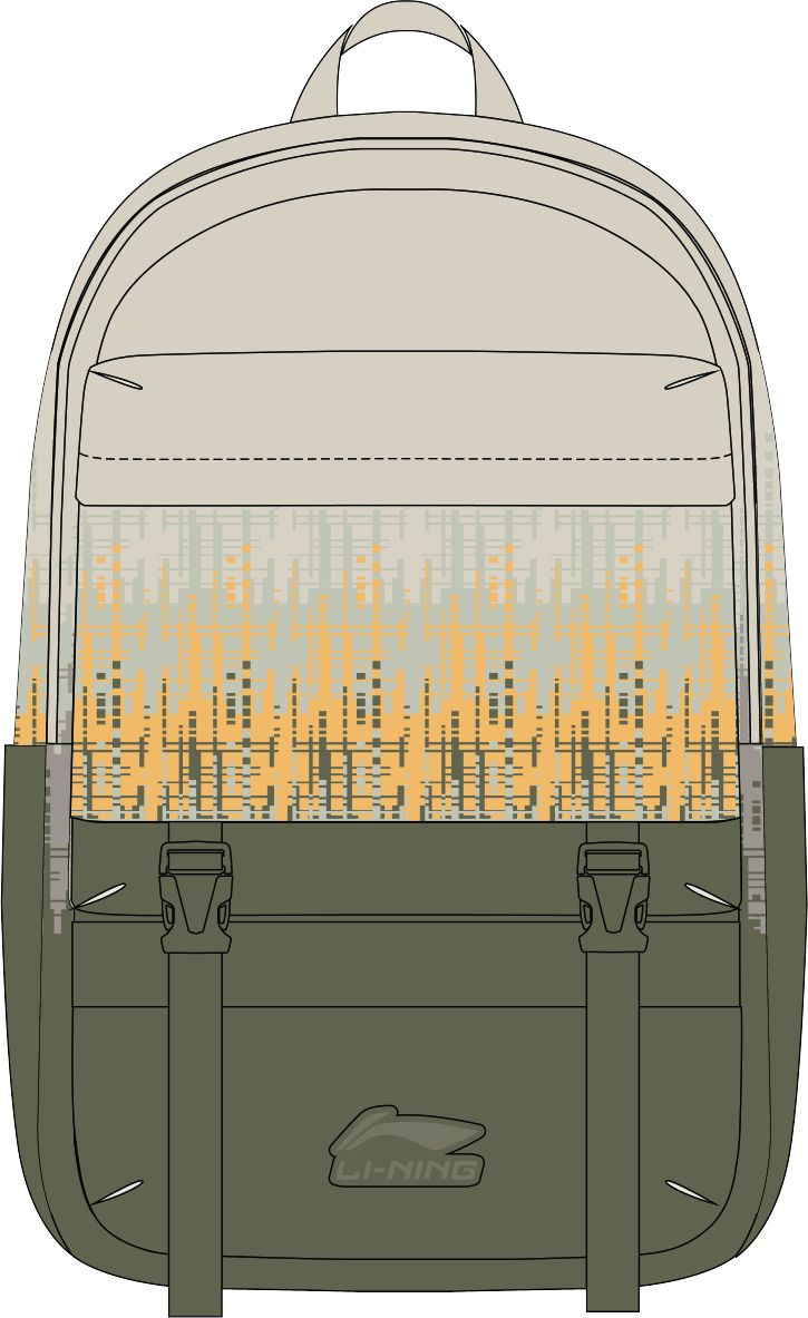 Unisex Basketball-Sport-Rucksack "Li-Ning Classics" - ABST247-2 Braun-Beige