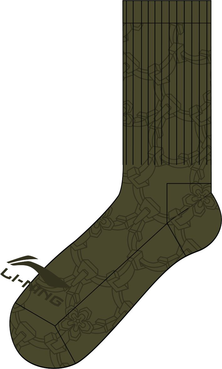 Unisex Basketball Socks "Chinese Culture" brown - AWLT133-2