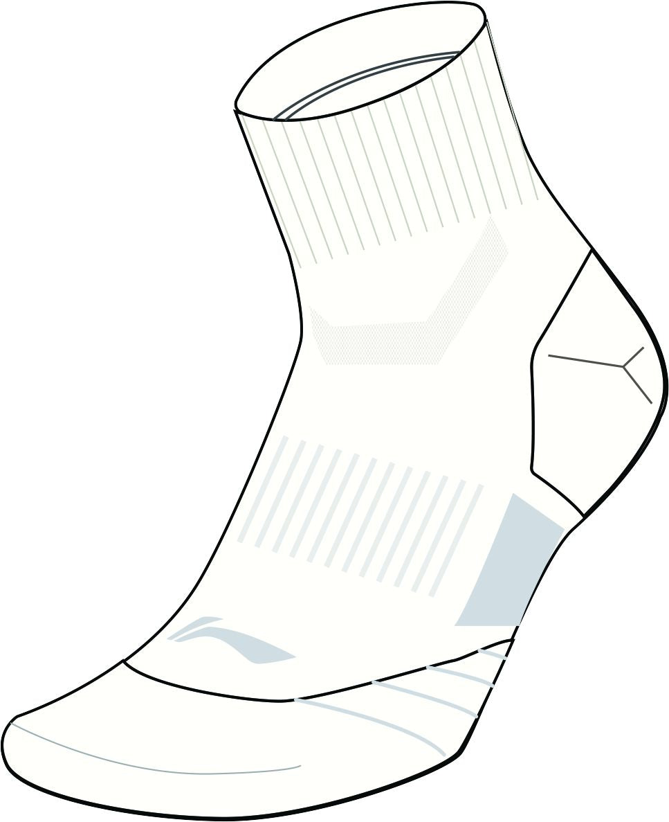 Unisex Sports Sock mid-cut "Essential" white - AWST019-2