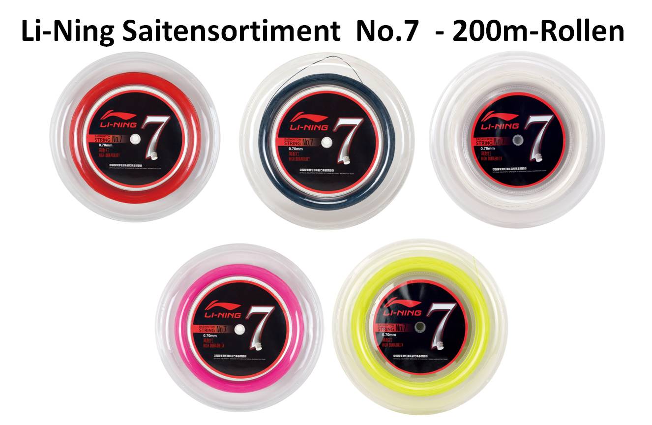 Badmintonstring No.7 - 200m-Reel - different colours - AXJJ066