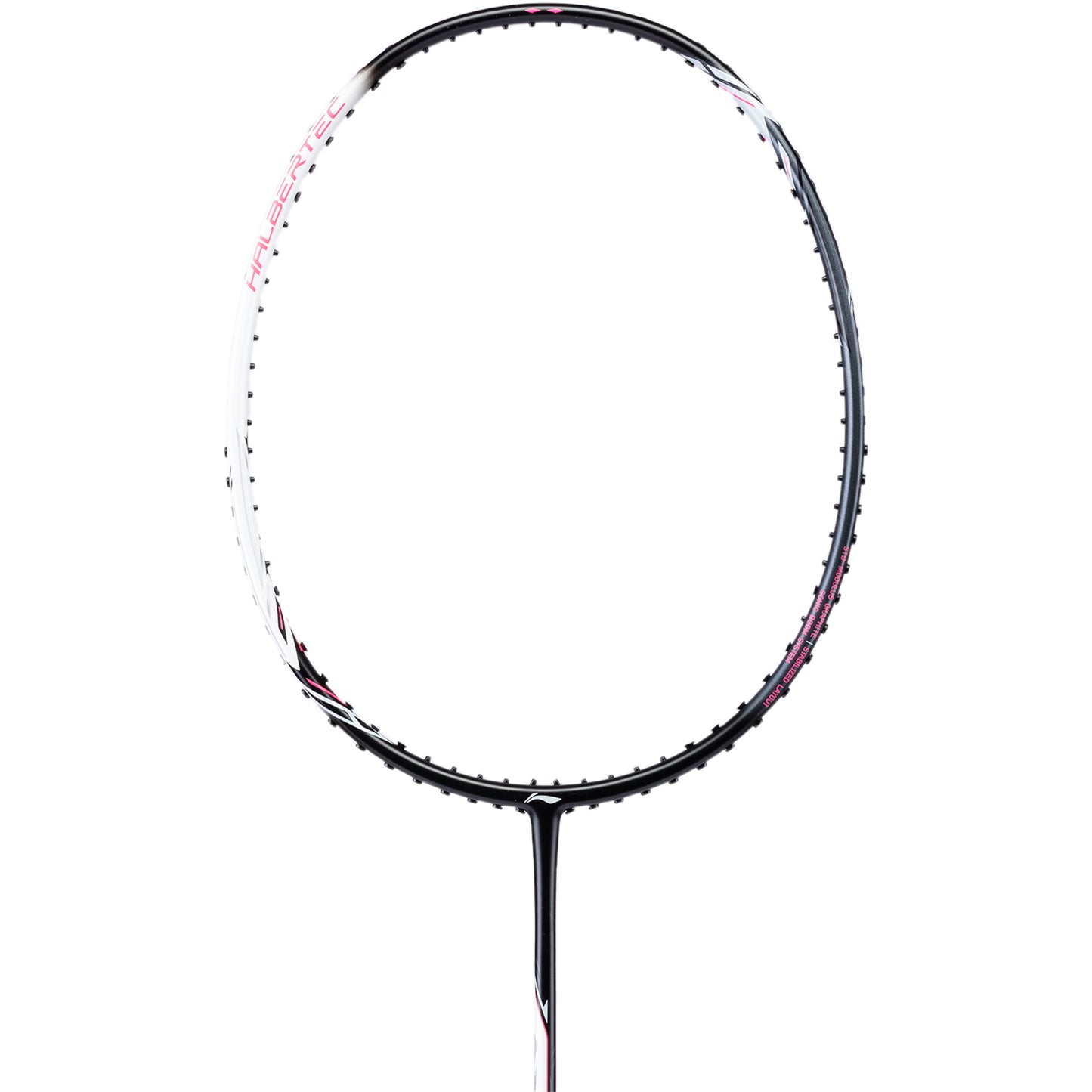 Badmintonschläger HalberTec 2000 (4U) white/black- bespannt  - AYPT377-40