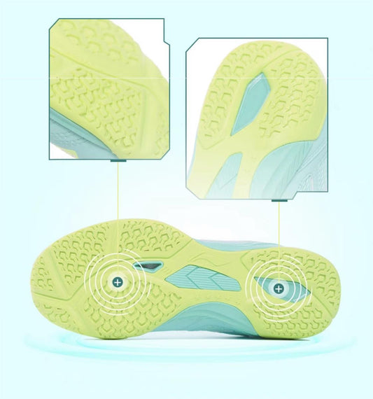 Unisex Table Tennis Competition/Training shoe Hawk Eye 2.0 - green - APTT005-4