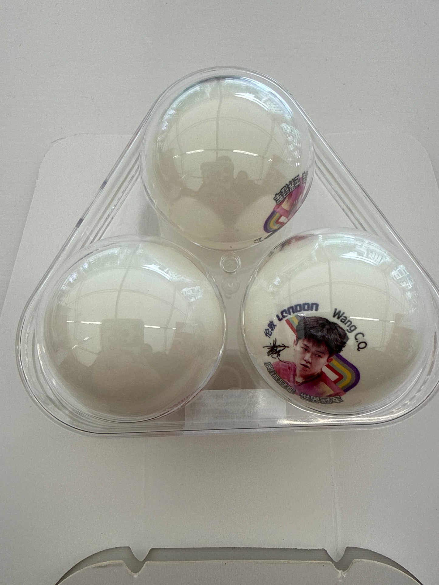 DHS WC Tischtennis Hülle mit 3. Bällen Wang  Chuqin WM Limited DDMV036-1