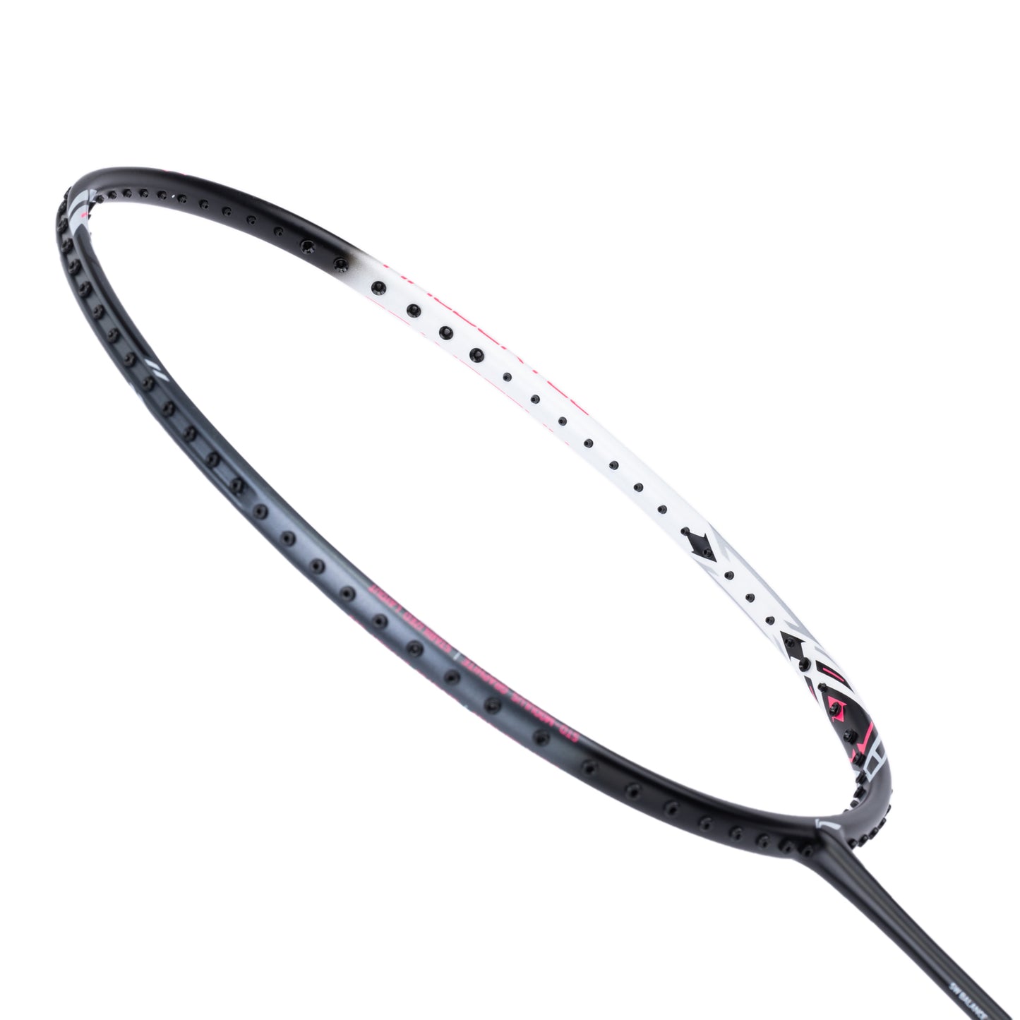 Badmintonschläger HalberTec 2000 (4U) white/black- bespannt  - AYPT377-40