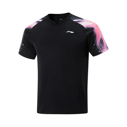 Tischtennis Unisex Star Flow Wettkampftrikot 2025 schwarz  AAYV069-1