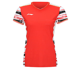 Damen Wettkampfshirt "International Teams Ocean"  - rot - AAYV056-1