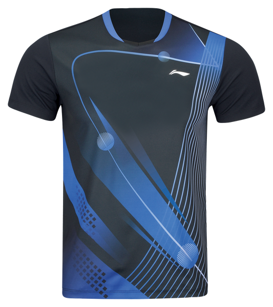 Tischtennis Unisex Zone Wettkampftrikot - schwarz - AAYW013-1