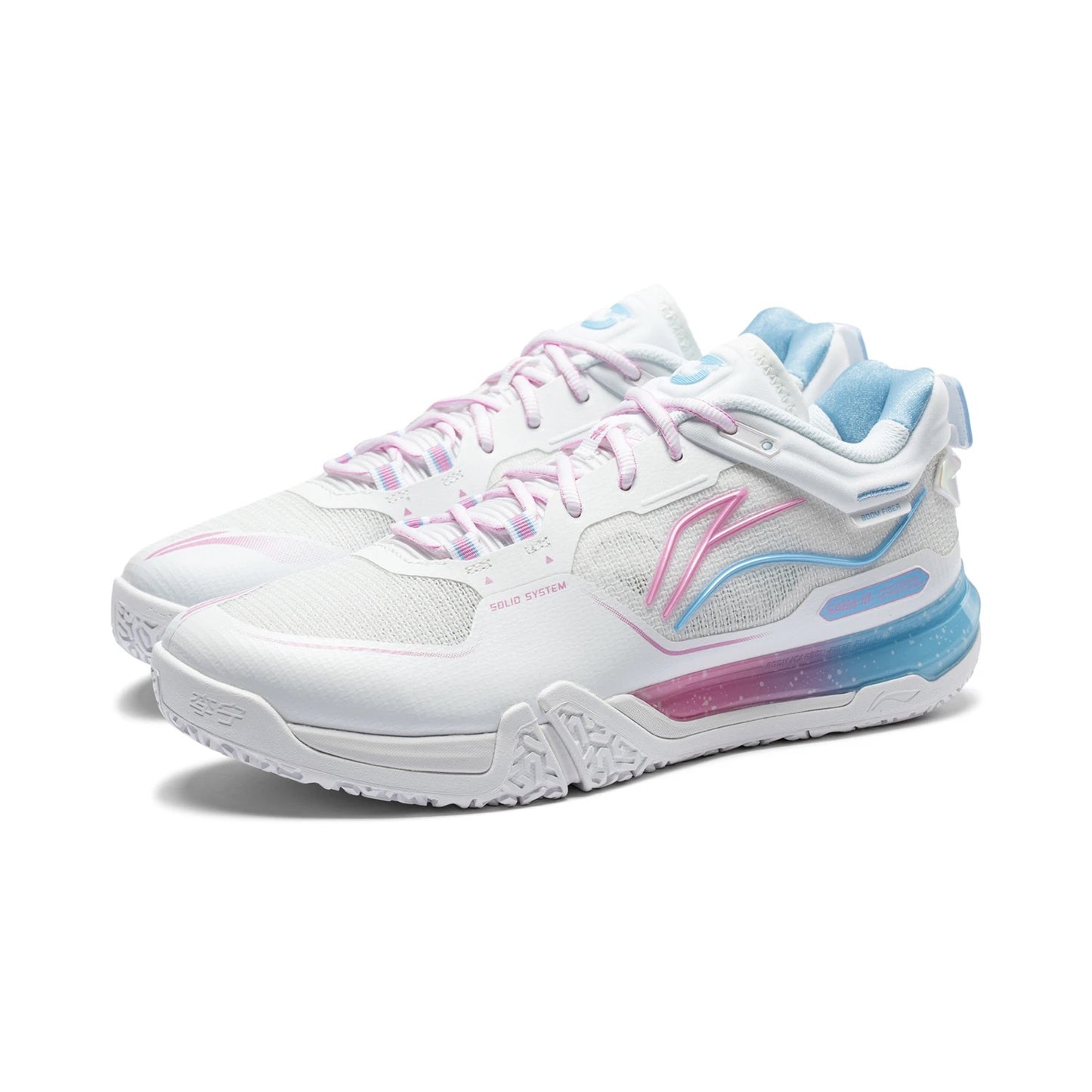 Unisex Badmintonschuh Saga 3 Pro - weiß - AYAV001-1