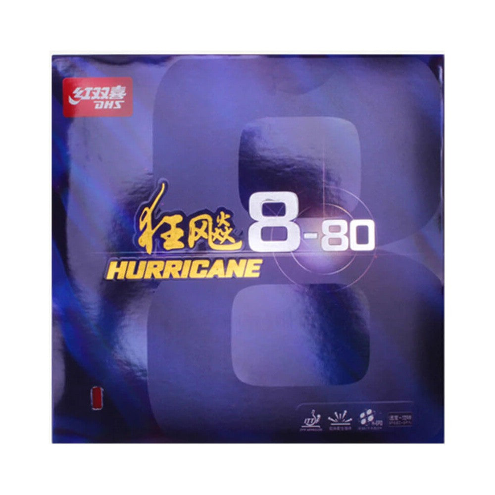 DHS Hurricane 8-80 Soft 37 2,1mm Belag rot - DXDR002-4