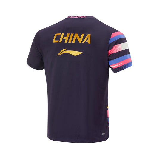 Tischtennis China National-Team Wettkampftrikot 2025 lila - AAYV085-11 with China+Li-Ning Logo