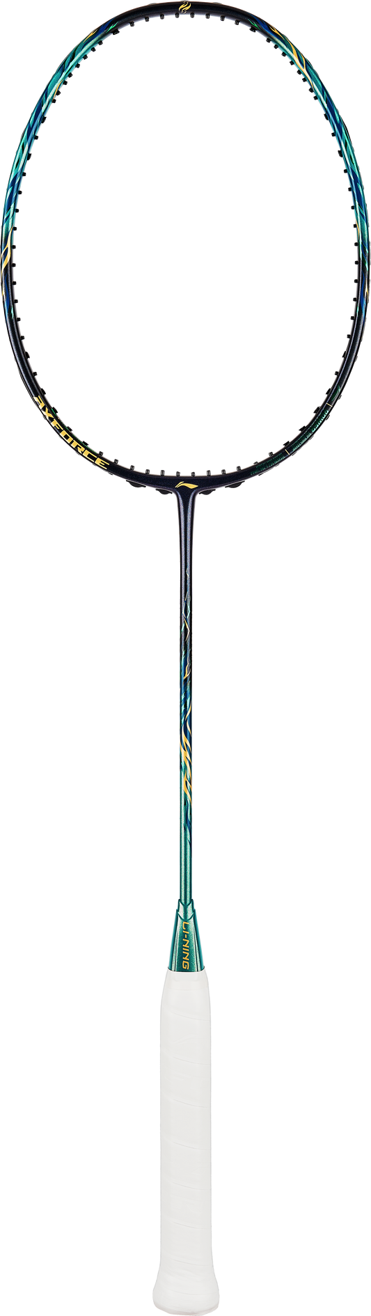 Badmintonschläger AXFORCE 100 II (4U) schwarz/grün unbespannt - AYPV039-4