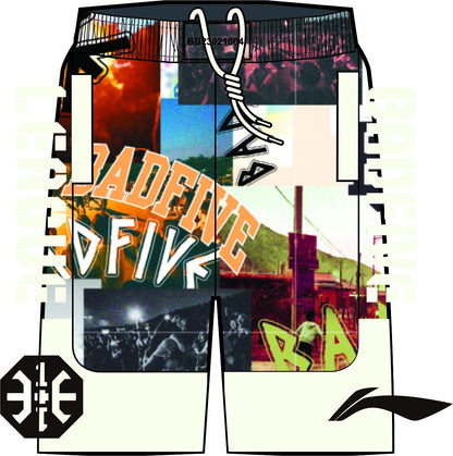 Unisex Basketball-Short "Anti-Warrior" Badfive BIG Photo-White - AAPT045-5