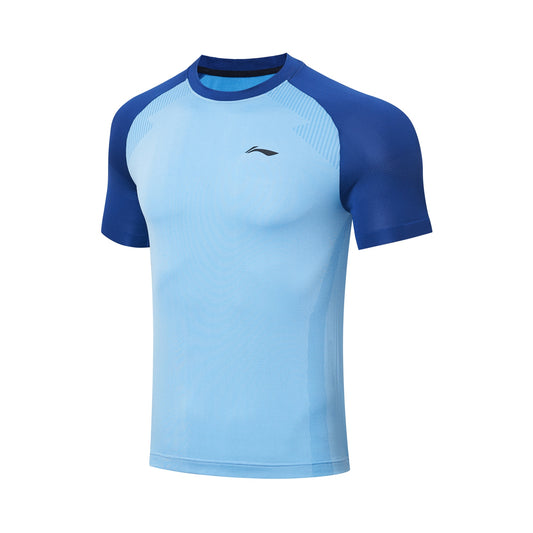 Table Tennis Unisex Competion Suit "Base" (consisting of Shirt and Shorts) light-blue + blue - AATT003-2