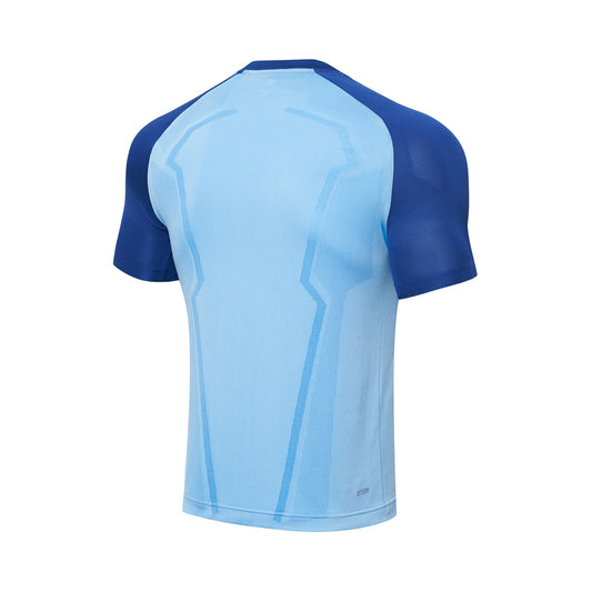 Table Tennis Unisex Competion Suit "Base" (consisting of Shirt and Shorts) light-blue + blue - AATT003-2