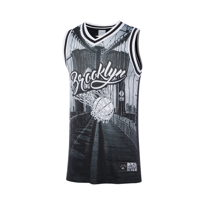 Unisex Basketball Shirt "Brooklyn" black - AAYQ229-1