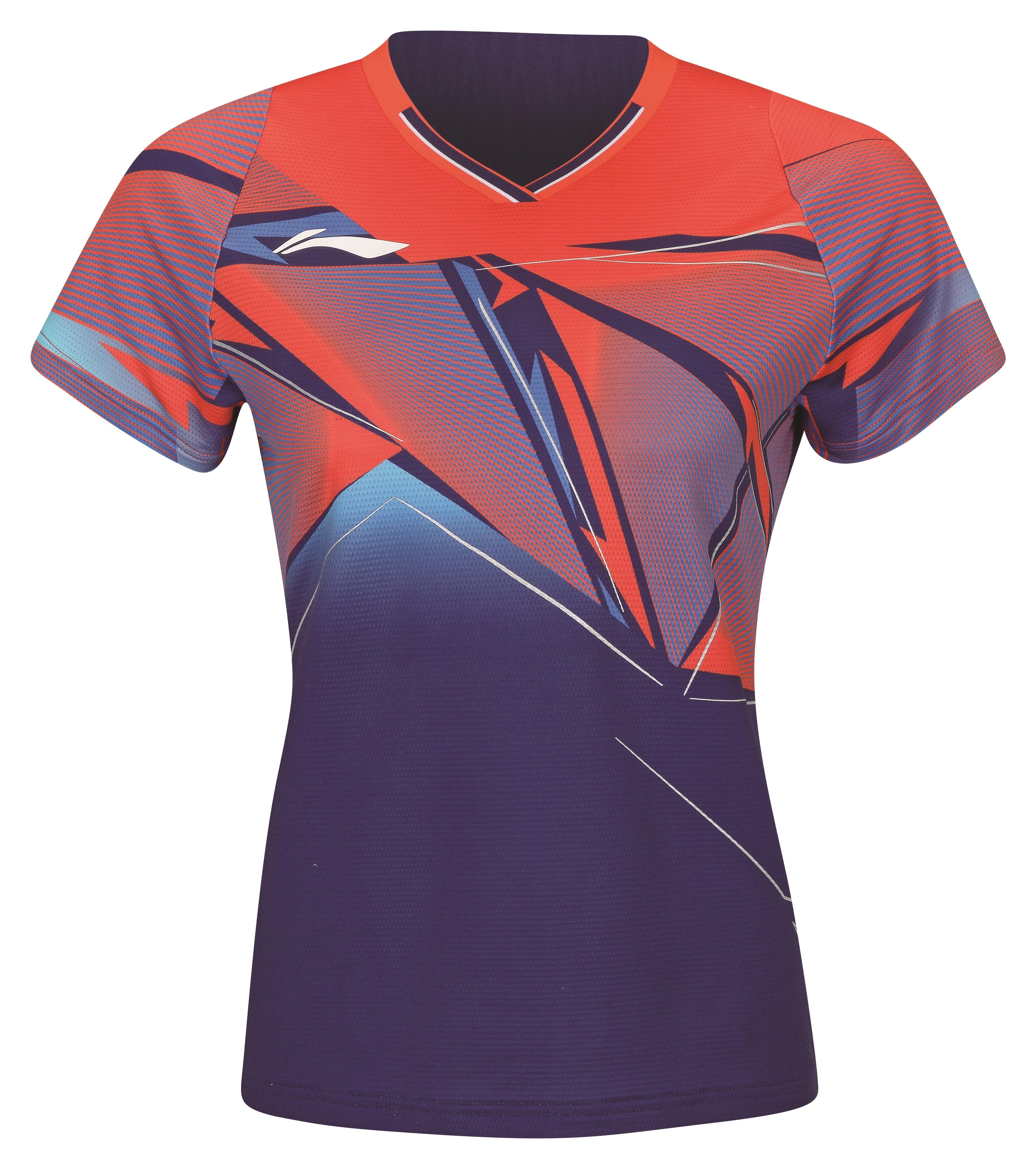 Damen Sportshirt "International Players" Blue-Orange - AAYS130-2