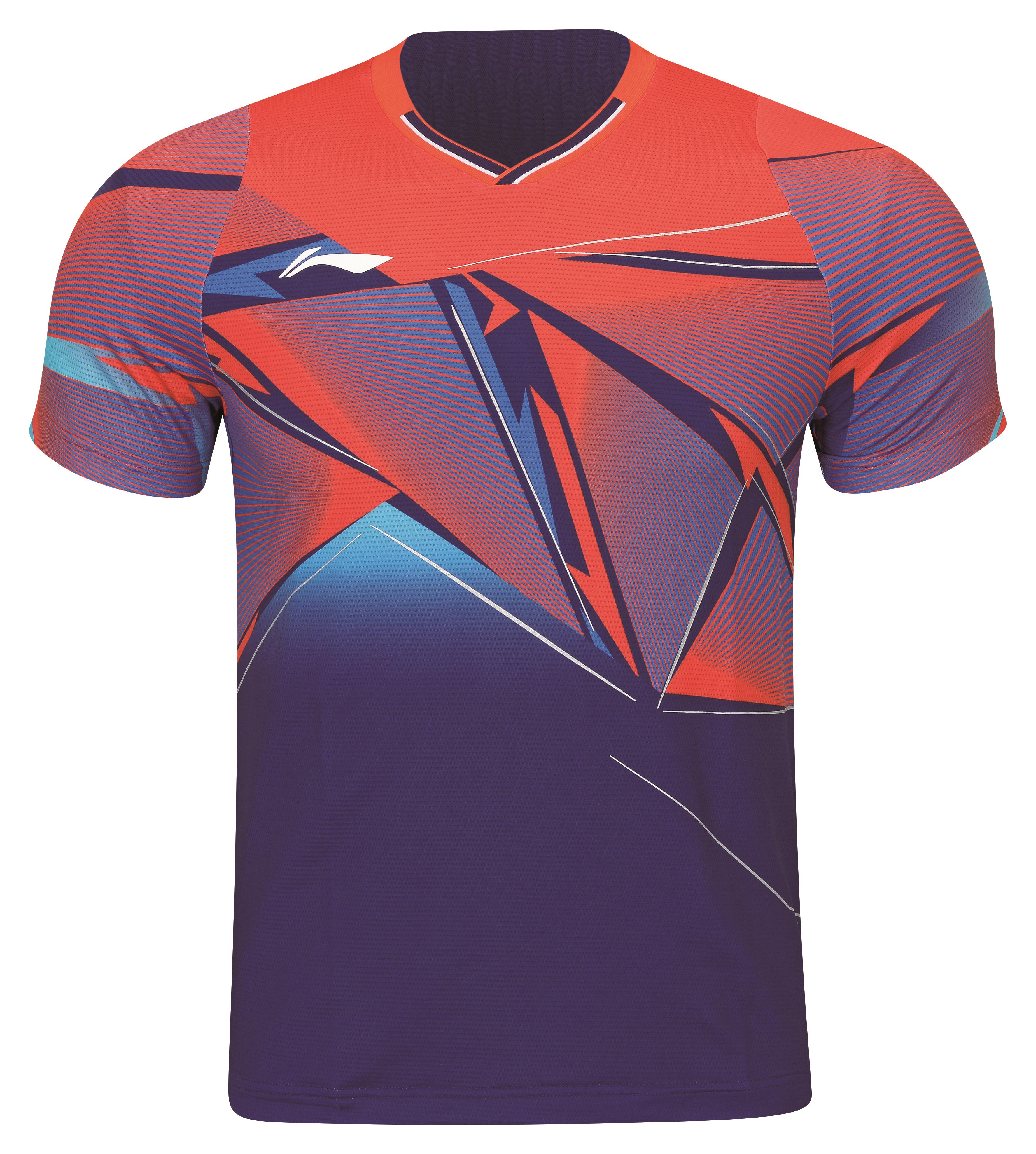 Herren Sportshirt "International Players" Blue-Orange - AAYS131-2