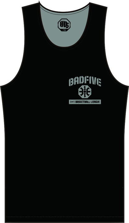 Unisex Basketball-Competition Set 2 Tops "Anti-Warrior" Badfive BIG grey+black - AAYT045-10