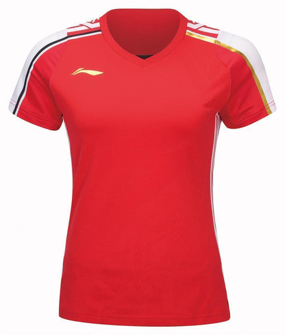 Damen Sportshirt "International Stars" rot/weiß - AAYT074-2