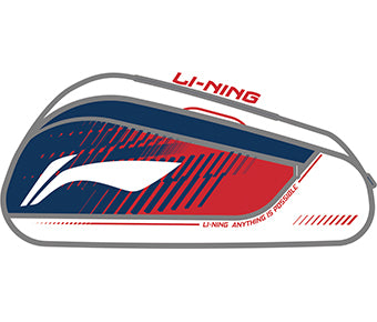 Badmintonracketbag 6in1 "Storm" white/darkblue/red - ABLV029-3