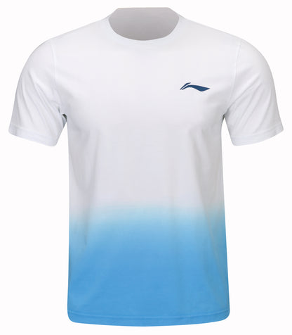 Unisex Sportshirt "Ozean" weiß/blau - AHST355-1