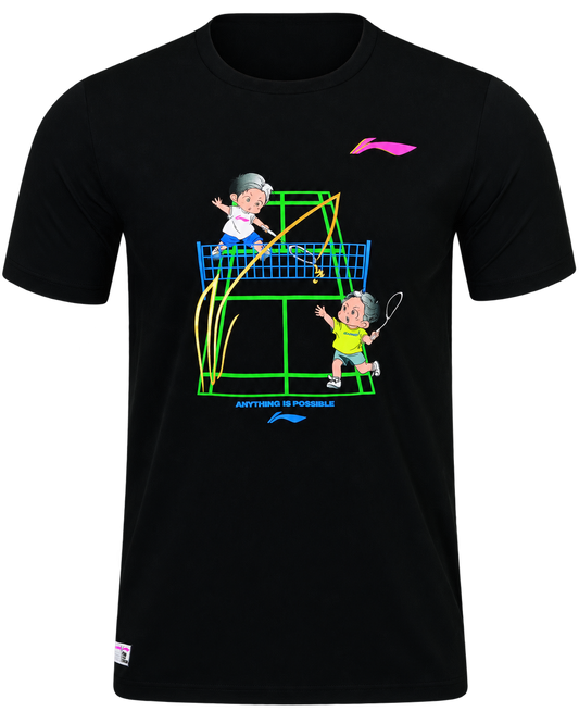Li-Ning Herren Sportshirt schwarz AHSW109-1