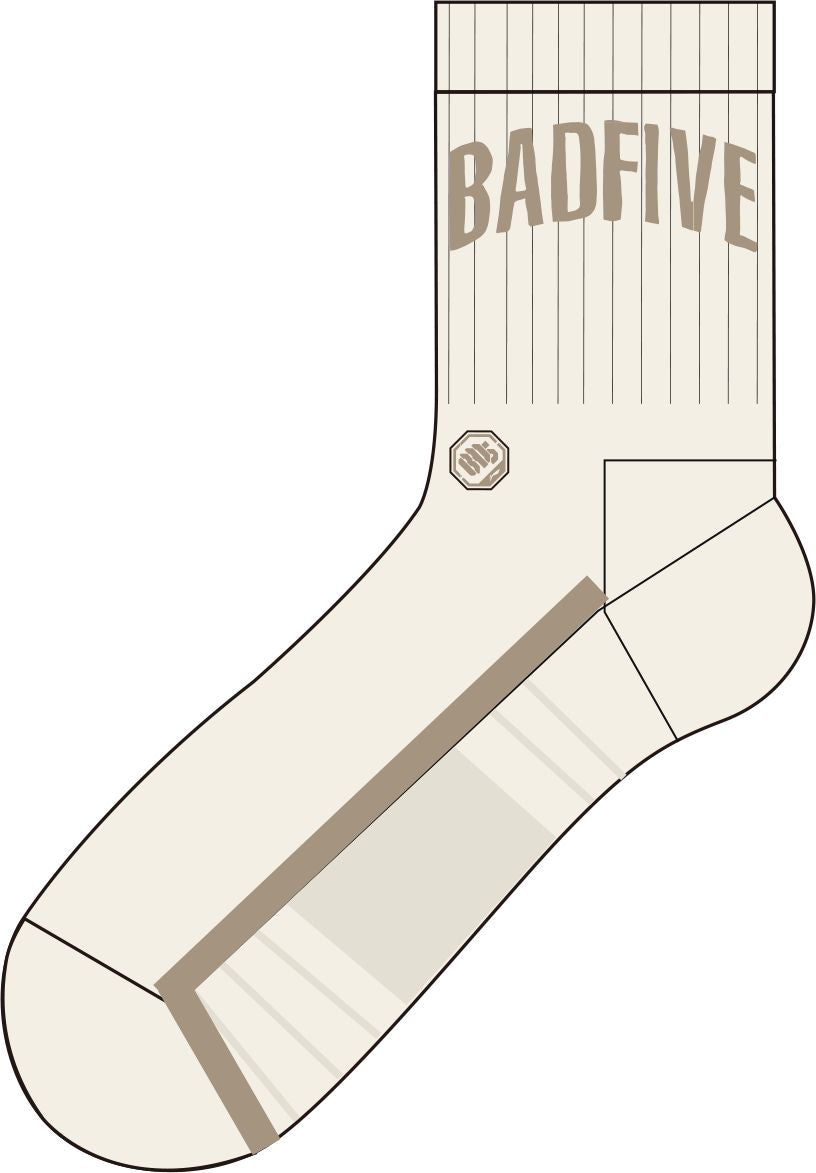 Herren Basketballsocken BADFIVE-Serie "Letters" weiß - AWLT129-2