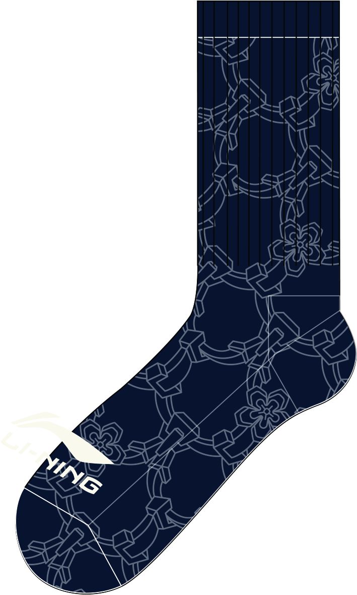 Unisex Basketballsocken "Chinese Culture" blau - AWLT133-3