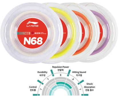 Badminton string N68 role of 200m - different colours - AXJS016
