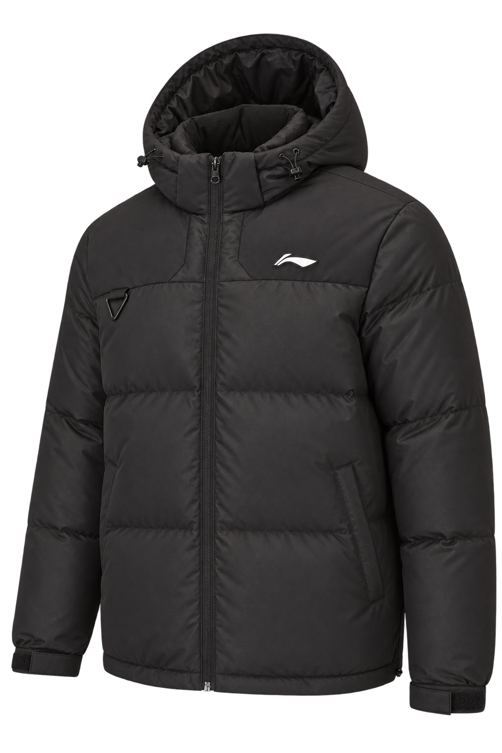 Li-Ning Herren Daunenjacke mit Kapuze schwarz - AYMS213-1