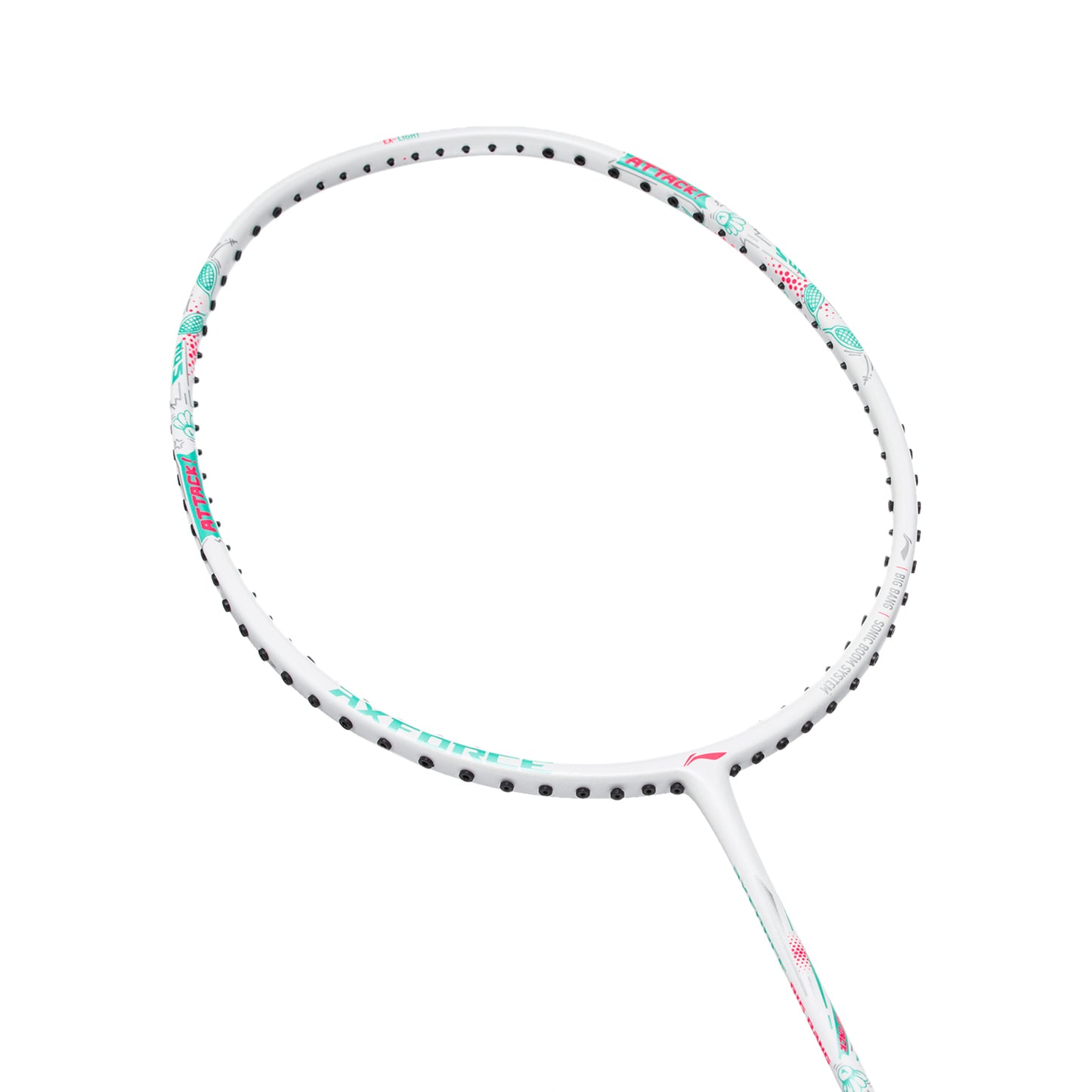 Badmintonracket AXFORCE BIGBANG (7U) white - unstrung - AYPS275-1