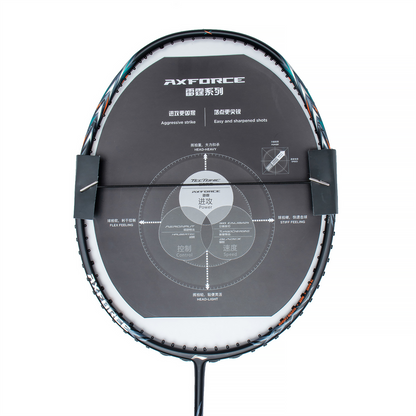 Badmintonschläger AXFORCE 70 (5U) Black/Silver - unbespannt - AYPT049-1/AYPT277-5