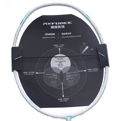 Badmintonschläger AXFORCE 60 (4U) White - unbespannt - AYPT053-1/AYPT281-4