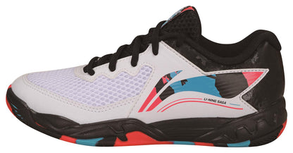 Kinder Badmintonschuh "Saga II Lite JR" weiß-schwarz-rot - AYTT008-1