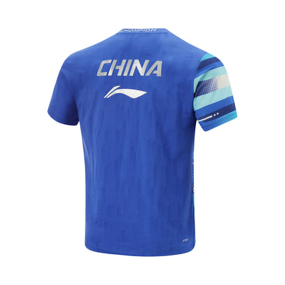 Tabletennis China National-Team Competition T-shirt 2025 lightblue - AAYV085-2