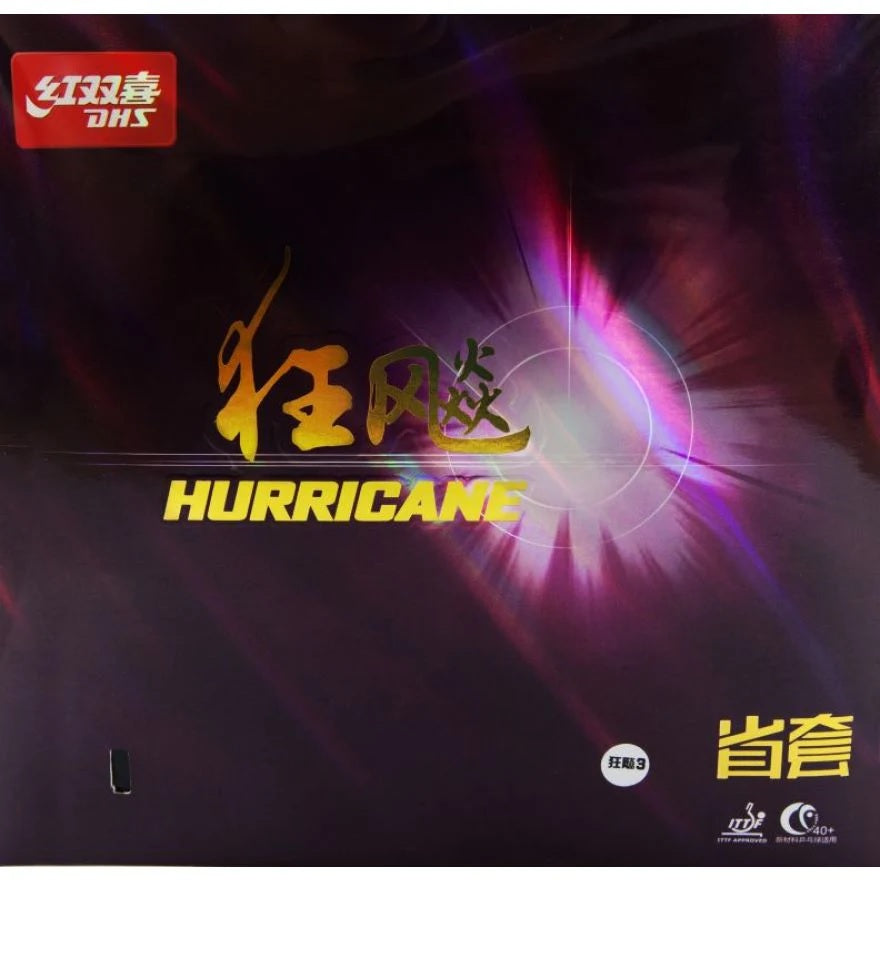 DHS Hurricane 3 Soft 37 Belag Schwarz 2,1mm - DXDT017-5
