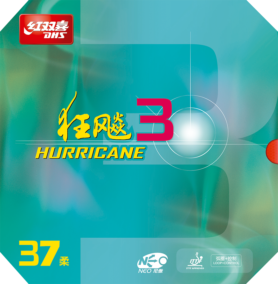 DHS NEO Hurricane 3 Soft 38 2,1mm Belag Rot - DXDK012-4